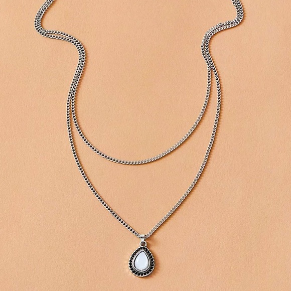 🔴𝟭𝟬/$𝟮𝟱🔴NEW 2 Layered Opal Simple Necklace - Picture 7 of 12